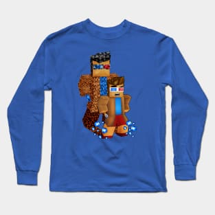 8bit boy with 10th doctor shadow Long Sleeve T-Shirt